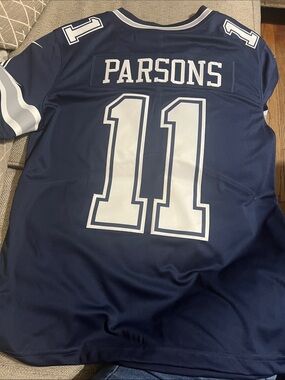 NFL Cowboys Navy Blue Jersey with White Number 11